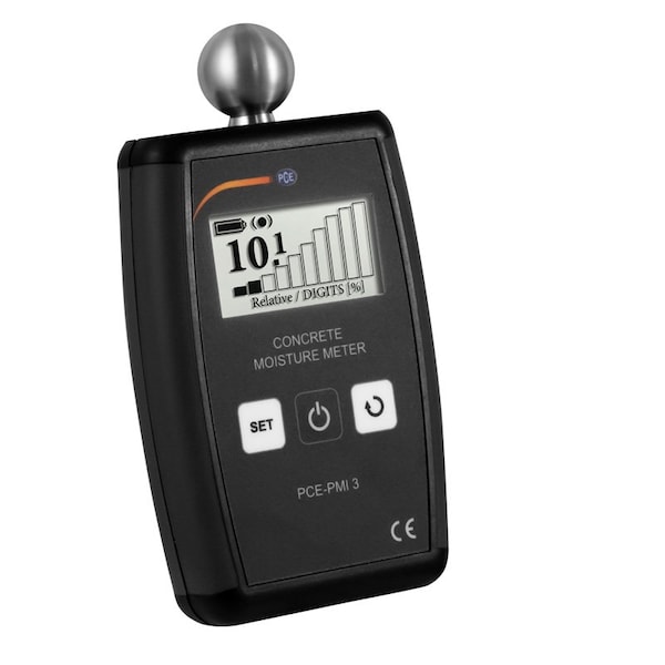 Concrete Moisture Meter, Ergonomic shape with anti-slip rubber